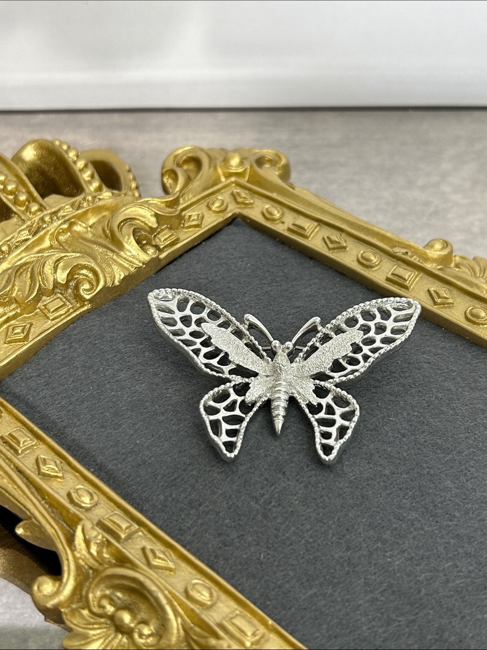 Sarah Coventry Silver Butterfly Brooch